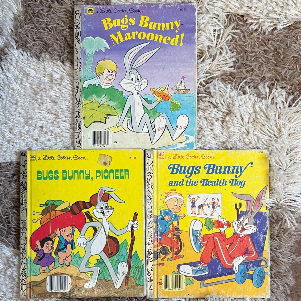 Vintage Bugs Bunny Golden Books - Set of 3